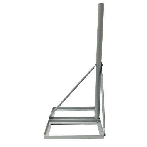 36 Inch Heavy Duty Non Penetrating Roof Mount Mast Powder Coat Grey Ballasted Solution For Rooftop Installations FN-SD-300-36