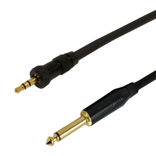 Premium  Cables Un-balanced 1/4 Inch TS Male To  3.5mm Locking Male Cable