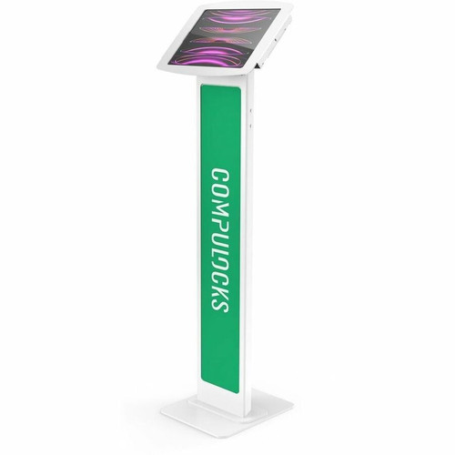 Compulocks Space iPad BrandMe Floor Stand - Up to 12.9" Screen Support - Floor - Aluminum - White (Fleet Network)