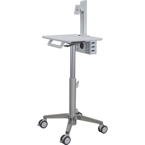 Ergotron StyleView Lean WOW Cart, SV10 - Round Handle - 7.26 kg Capacity - 4 Casters - 4" (101.60 mm) Caster Size - Steel - 46.3" - - (Fleet Network)