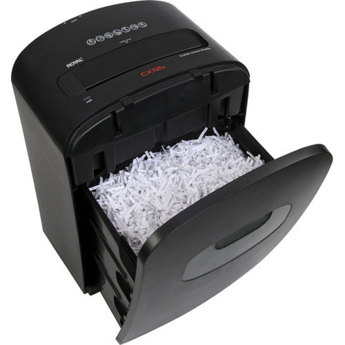 Royal 112MX Medium Duty Shredder - Cross Cut - 12 Per Pass - for shredding Paper Credit Card CD - 02 x 16 Shred Size - 9 Throat 29186X