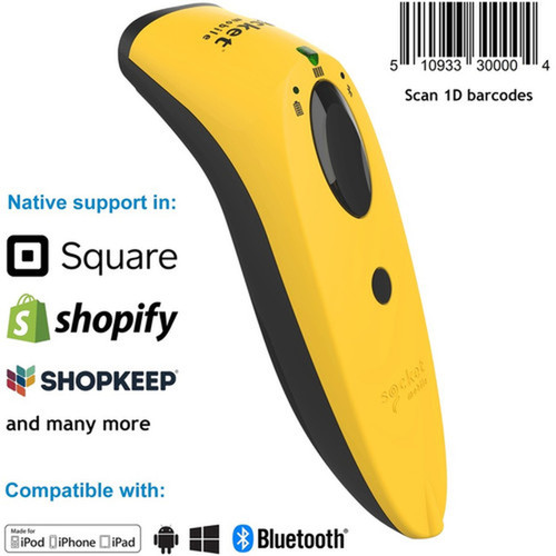 Socket Mobile SocketScanreg S730 Laser Barcode Scanner Yellow - Wireless Connectivity - 1D - Laser - Bluetooth - Yellow CX3402-1860
