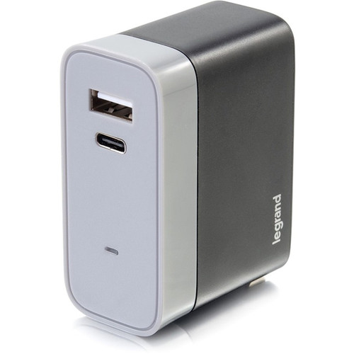 C2G 2-Port USB-C + USB-A Wall Charger, 5.4A Max Output - 120 V AC, 230 V AC Input - 5 V DC/5.40 A Output (Fleet Network)