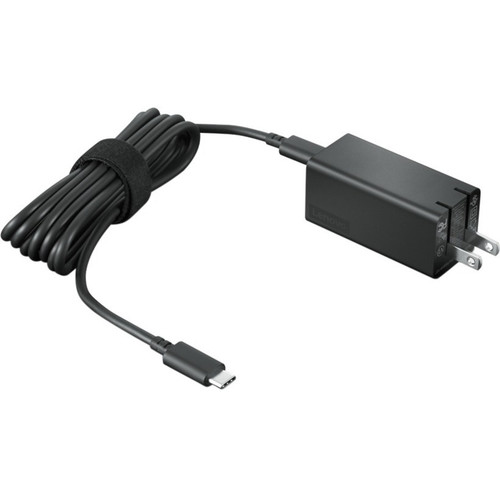 Lenovo 65W USB-C GaN Adapter - 120 V AC, 230 V AC Input - 9 V, 12 V, 15 V, 20 V, 5 V Output - Black (Fleet Network)