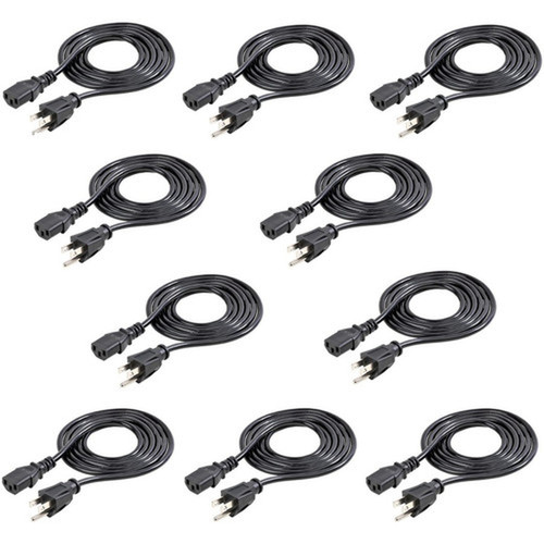 StarTechcom 6 ft Standard Computer Power Cord - NEMA5-15P to C13 - Power cable - 10 Pack - 5-15 to C13 Power Cord - 6 ft Computer - - PXT10110PK
