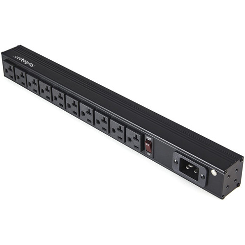 StarTech.com 10 Outlet Rack Mount Power Strip 125V/16 Amp, 1U Horizontal 19" Rackmount PDU, NEMA 5-20P Input, 10x NEMA 5-15/20R - 10x (Fleet Network)