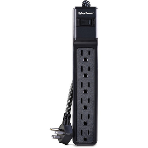 CyberPower B608B 6-Outlet Surge Suppressor/Protector - 6 x NEMA 5-15R - 500 J (Fleet Network)