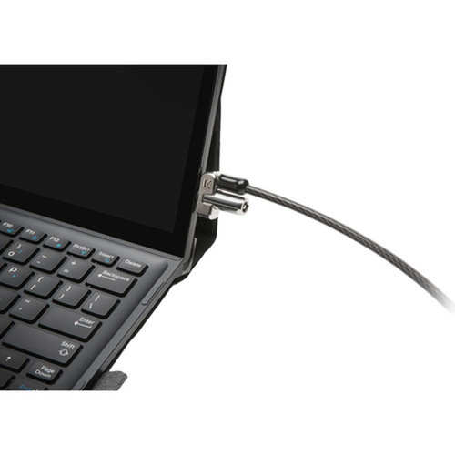 Kensington N17 Keyed Laptop Lock for Dell Devices - Black Silver - Carbon Steel - 6 ft - For Notebook Tablet K64440WW