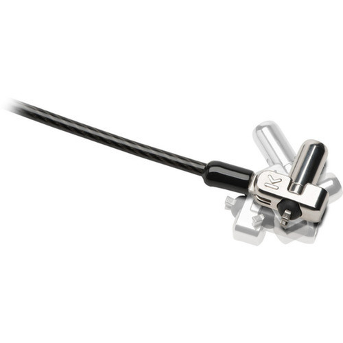 Kensington N17 Keyed Laptop Lock for Dell Devices - Black Silver - Carbon Steel - 6 ft - For Notebook Tablet K64440WW