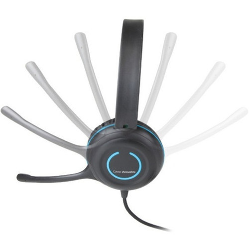 Cyber Acoustics AC-5008 USB Stereo Headset - Stereo - USB - Wired - 20 Hz - 20 kHz - Over-the-head - Binaural - Supra-aural - Noise AC-5008
