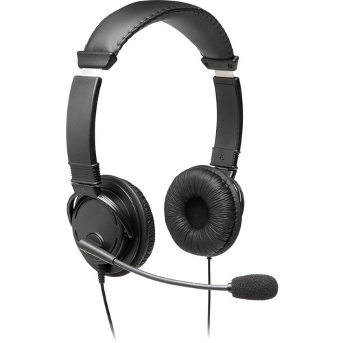 Kensington Hi-Fi Headphones - Stereo - USB - Wired - Over-the-head - Binaural - Circumaural - 6 ft Cable - Noise Cancelling Microphone (Fleet Network)