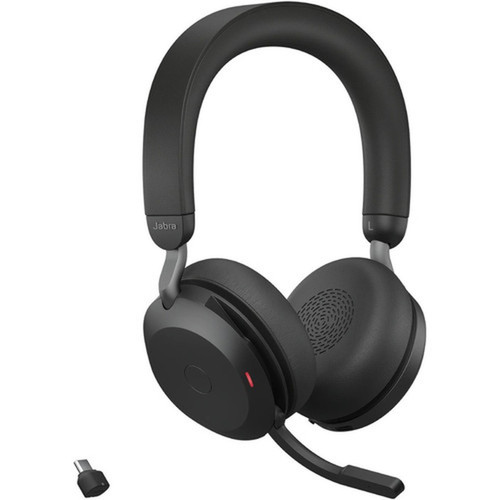 Jabra Evolve2 75 Headset - Stereo - Wireless - Bluetooth - 984 ft - 20 Hz - 20 kHz - On-ear - Binaural - Ear-cup - MEMS Technology - 27599-989-889