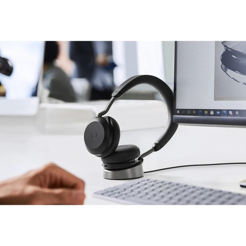 Jabra Evolve2 75 Headset - Stereo - Wireless - Bluetooth - 984 ft - 20 Hz - 20 kHz - On-ear - Binaural - Ear-cup - MEMS Technology - 27599-999-889