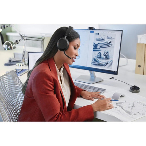 Jabra Evolve2 75 Headset - Stereo - Wireless - Bluetooth - 984 ft - 20 Hz - 20 kHz - On-ear - Binaural - Ear-cup - MEMS Technology - 27599-999-989