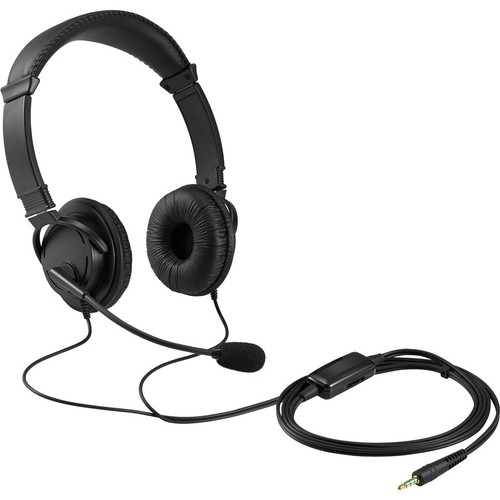 Kensington Hi-Fi Headphones with Mic and Volume Control - Stereo - Mini-phone (3.5mm) - Wired - Over-the-head - Binaural - Ear-cup - 6 (Fleet Network)