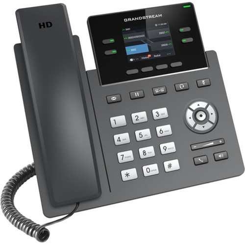 Grandstream GRP2612 IP Phone - Corded - Corded - Wall Mountable Desktop - VoIP - 2 x Network RJ-45 GRP2612