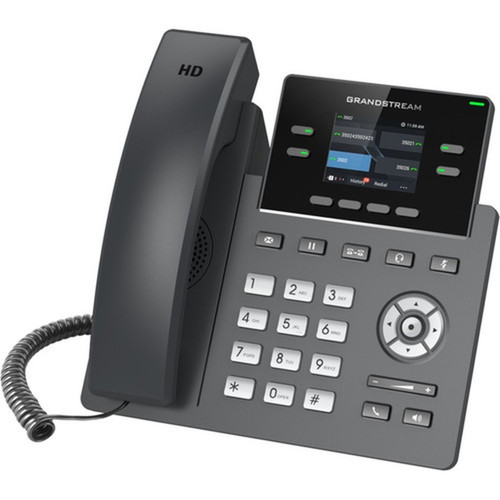 Grandstream GRP2612 IP Phone - Corded - Corded - Wall Mountable Desktop - VoIP - 2 x Network RJ-45 GRP2612
