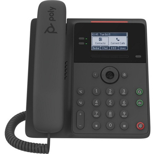Poly Edge B20 IP Phone - Corded - Corded - Desktop, Wall Mountable - 2 x Total Line - VoIP - 2 x Network (RJ-45) - PoE Ports (Fleet Network)