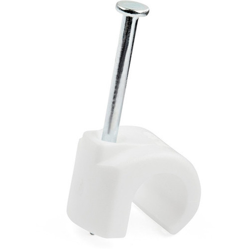 StarTechcom 100 Pk L Cable Clips w Nail - Reusable Nail-in Clamps - Cord MountingHolding Clips - Cable Tacks Wire Fasteners White CBMNMCC3