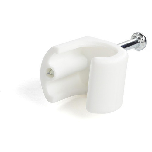 StarTechcom 100 Pk XL Cable Clips w Nail - Reusable Nail-in Clamps - Cord MountingHolding Clips - Cable Tacks Wire Fasteners White CBMNMCC4