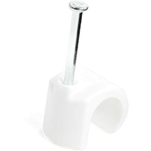 StarTechcom 100 Pk XL Cable Clips w Nail - Reusable Nail-in Clamps - Cord MountingHolding Clips - Cable Tacks Wire Fasteners White CBMNMCC4