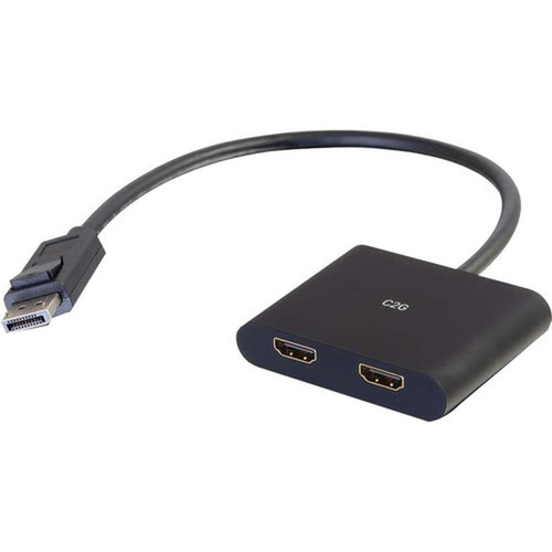C2G DisplayPort to HDMI Monitor Splitter - 2 Port 4K HDMI MST Hub - 3840  2160 - DisplayPort - 2 x HDMI Out 54293