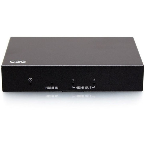 C2G 2-Port HDMI Distribution Amplifier Splitter - 4K 60Hz - 4096 x 2160 - 1 x HDMI In - 2 x HDMI Out - Nickel Plated C2G41600