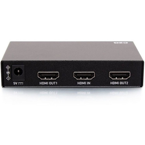 C2G 2-Port HDMI Distribution Amplifier Splitter - 4K 60Hz - 4096 x 2160 - 1 x HDMI In - 2 x HDMI Out - Nickel Plated C2G41600
