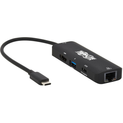 Tripp Lite U444-06N-H4GUC2 HDMIRJ-45USBUSB-C AudioVideoNetworkData Transfer Adapter - 1 x Type C USB Male - 1 x Type A USB 31 1 U444-06N-H4GUC2