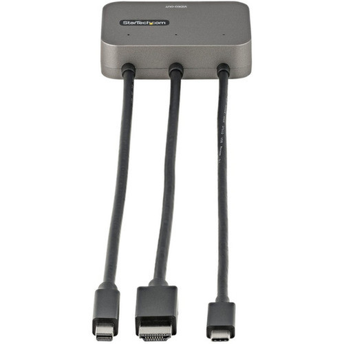 StarTechcom 3-in-1 Multiport to HDMI Adapter 4K 60Hz USB-C HDMI or Mini DP to HDMI Video Converter Conference Room Digital AV - to CDPHDMDP2HD