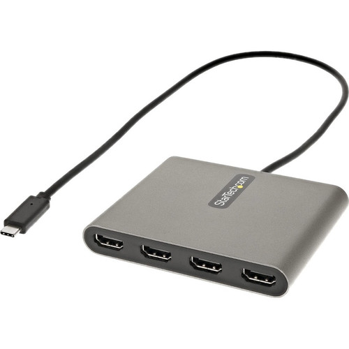 StarTech.com USB-C to HDMI Adapter - 1 Pack - 1 x 24-pin Type C USB 3.0 USB Male - 4 x HDMI Digital Audio/Video Female - 1920 x 1080 - (Fleet Network)