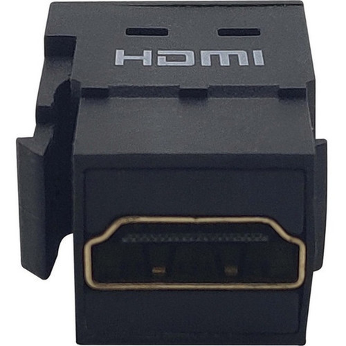 Tripp Lite HDMI KeystonePanel-Mount Coupler FF - 8K 60 Hz Black - 7680 x 4320 Supported - Gold Connector - Gold Contact - Black - P164-000-KPBK8K