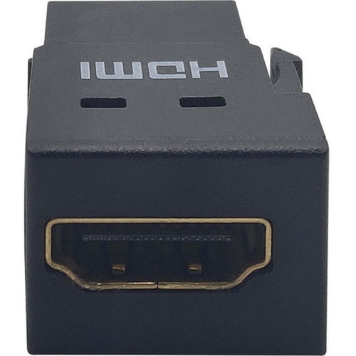Tripp Lite HDMI KeystonePanel-Mount Coupler FF - 8K 60 Hz Black - 7680 x 4320 Supported - Gold Connector - Gold Contact - Black - P164-000-KPBK8K