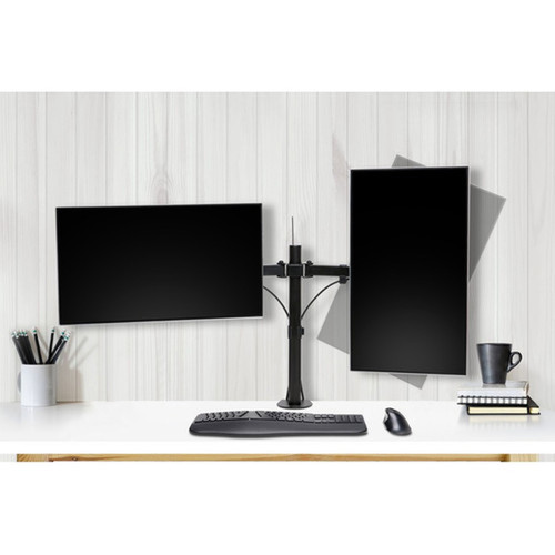 Kensington SmartFit Desk Mount for Monitor - Black - 2 Displays Supported - 32 Screen Support - 16 kg Load Capacity - 75 x 75 100 K55409WW