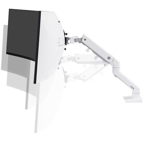 Ergotron Mounting Arm for Monitor Curved Screen Display LCD Display - White - Yes - 49 Screen Support - 1905 kg Load Capacity - x 45-647-216