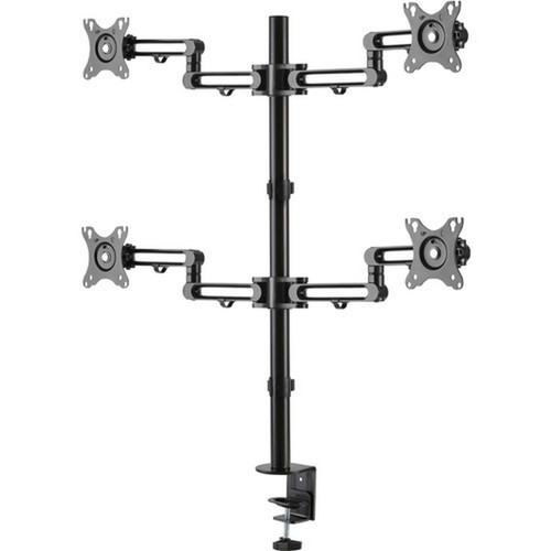 Tripp Lite DDR1327SQFC-1 Clamp Mount for Monitor Flat Panel Display HDTV - Black - 4 Displays Supported - 13 to 27 Screen - 32 - DDR1327SQFC-1