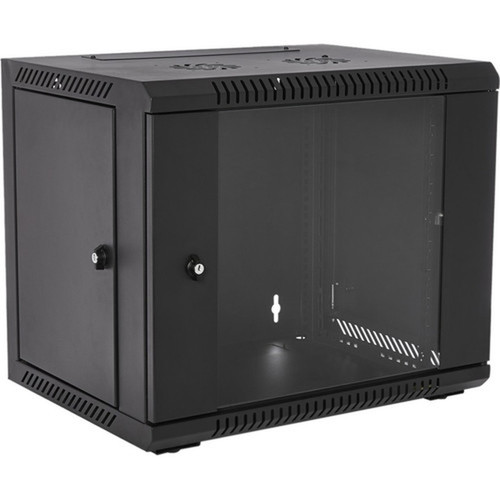 V7 9U Rack Wall Mount Glass Door Enclosure - For LAN Switch Patch Panel - 9U Rack Height x 19 48260 mm Rack Width x 1535 mm - RMWC9UG450-1N