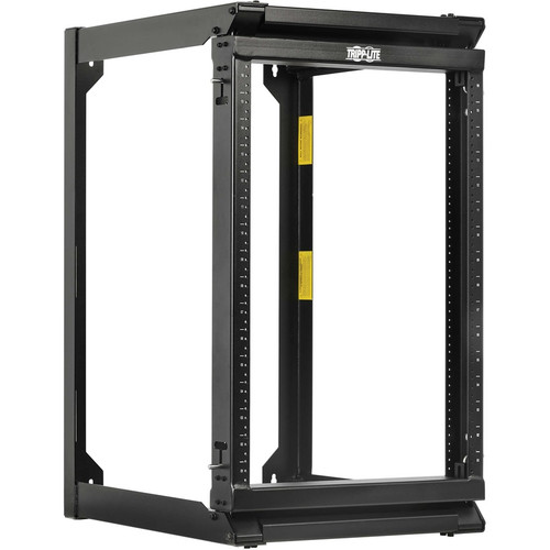 Tripp Lite SmartRack 16U Wall-Mount 2-Post Open Frame Rack, Hinged Front, Heavy Duty - For Networking, Switch, PDU, Patch Panel, UPS - (Fleet Network)