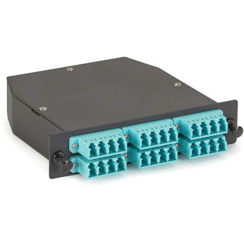 Black Box MTP OM3 Fiber Optic LGX Cassette - 1 MTP 24 to 24 LC Type A - 24 Ports - 24 x - Rack-mountable - TAA Compliant FOCA20M3-1MP24-24LC