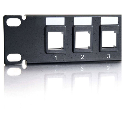 C2G 16 port Blank KeystoneMultimedia Patch Panel - 16 - 16 Ports - 16 x RJ-11 - 1U High - 19 Wide 03858