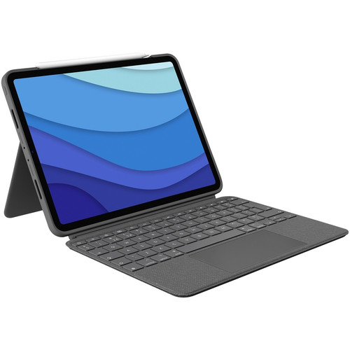 Logitech Combo Touch Keyboard/Cover Case for 11" Apple, Logitech iPad Pro, iPad Pro (2nd Generation), iPad Pro (3rd Generation) Tablet (Fleet Network)
