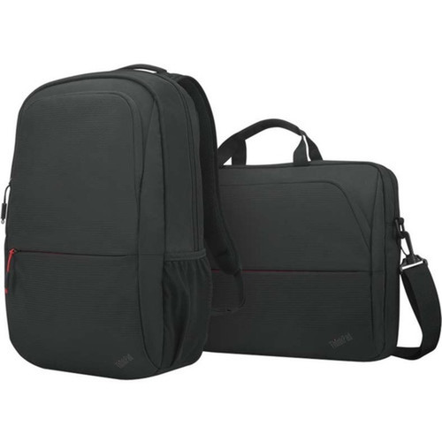 Lenovo Essential Carrying Case Backpack for 16 Notebook - Black - Polyester Exterior Polyethylene Terephthalate PET Exterior - - 4X41C12468