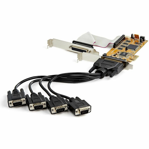 StarTech.com 8-Port PCI Express RS232 Serial Adapter Card -PCIe to Serial DB9 Controller 16C1050 UART - Low Profile - 15kV ESD - - 8 - (Fleet Network)