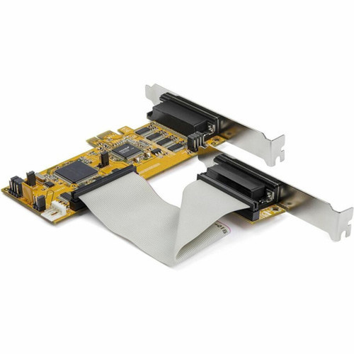 StarTechcom 8-Port PCI Express RS232 Serial Adapter Card -PCIe to Serial DB9 Controller 16C1050 UART - Low Profile - 15kV ESD - - 8 - PEX8S1050LP