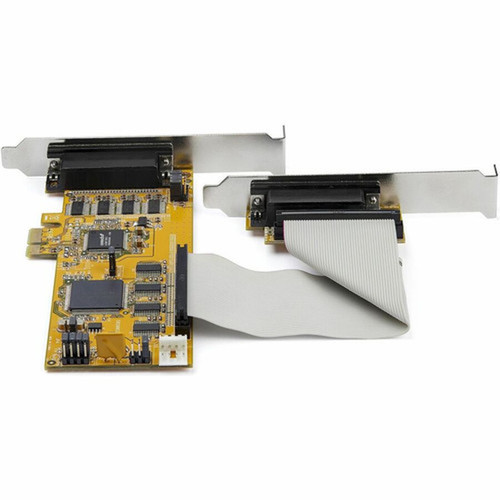 StarTechcom 8-Port PCI Express RS232 Serial Adapter Card -PCIe to Serial DB9 Controller 16C1050 UART - Low Profile - 15kV ESD - - 8 - PEX8S1050LP