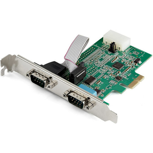StarTechcom 2-port PCI Express RS232 Serial Adapter Card - PCIe to Dual Serial DB9 RS-232 Controller - 16950 UART - Windows and Linux PEX2S953