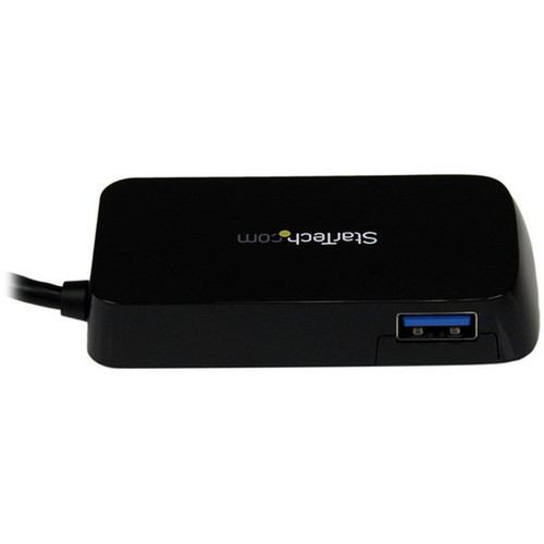 StarTechcom Portable 4 Port SuperSpeed Mini USB 30 Hub - Black - Add four USB 30 ports to your notebook or Ultrabook using this and ST4300MINU3B