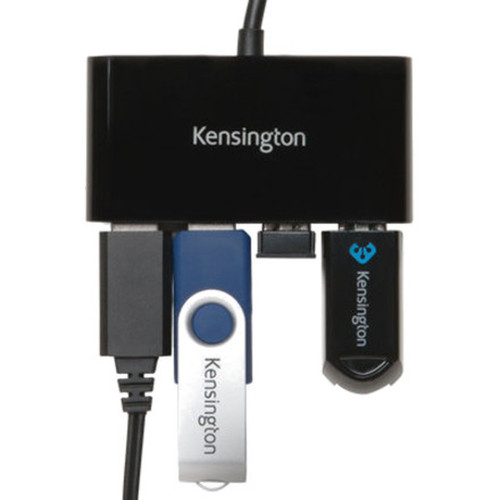 Kensington UH4000 USB 30 4-Port Hub - USB - External - 4 USB Ports - 4 USB 30 Ports - PC Mac K39121WW