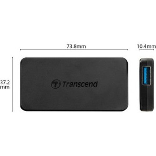 Transcend USB Type-C 4-Port Hub - USB Type C - 4 USB Ports - 4 USB 31 Ports - PC Mac Linux TS-HUB2C