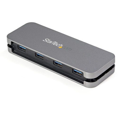 StarTechcom 4 Port USB 30 Hub 4x USB-A 5Gbps LaptopDesktop USB Type-A Hub USB Bus Powered 28cm Long Cable with Cable Management HB30AM4AB